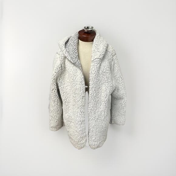 PINK Victorias Secret One Size Cozy Sherpa Hooded Open Cardigan Comfy Winter - Picture 1 of 4